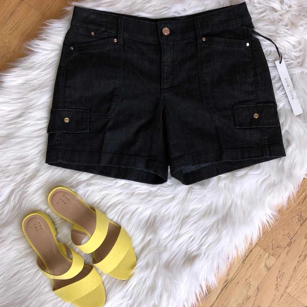 Black Denim Shorts